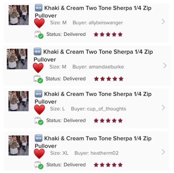 Khaki & Cream Two Tone Sherpa 1/4 Zip Pullover - Picture 8 of 8